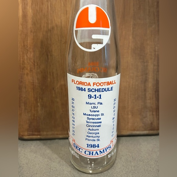 1984 Florida Gator Sec Champs Coke bottle - Picture 3 of 4